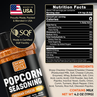 2 Pack - Popcorn Seasoning | Ranch + Mild Cheddar Cheese